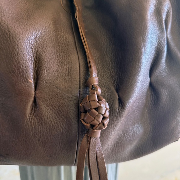 J.Jill Brown Genuine Leather Hobo Y2K Large Purse - Picture 2 of 10